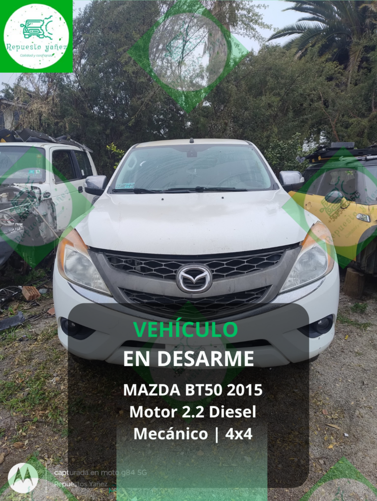 MAZDA BT50 AÑO 2015 MOTOR 2.2 DIESEL MECANICO 4X4